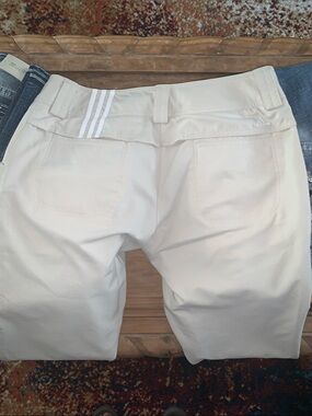 adidas ClimaCool Beige and White Athletic Capri